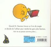 Monsieur Heureux et le magicien - 4ème de couverture - Format classique
