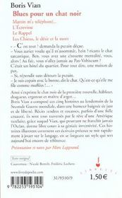 Blues pour un chat noir et autres nouvelles - 4ème de couverture - Format classique
