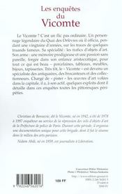Les enquetes du vicomte - 4ème de couverture - Format classique