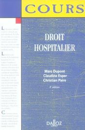 Droit hospitalier (5e édition) - Intérieur - Format classique