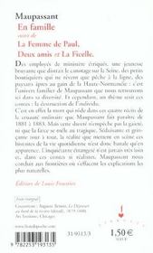 En famille - et autres nouvelles - 4ème de couverture - Format classique