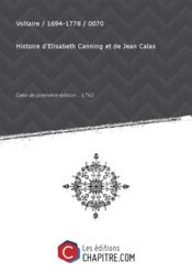Histoire d'Elisabeth Canning et de Jean Calas [édition 1762] - Couverture - Format classique