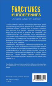 Fractures européennes, une autre Europe est possible - 4ème de couverture - Format classique