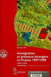 Immigration et presence etrangere en france 1997-1998 - Couverture - Format classique