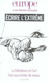 Europe ecrire l extreme n926/927 juin juillet 2006 - Intérieur - Format classique