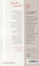 Le mysterieux Mr Quinn - 4ème de couverture - Format classique
