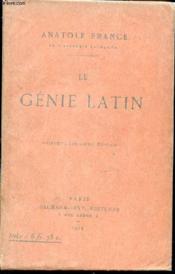 Le Genie Latin. - Couverture - Format classique