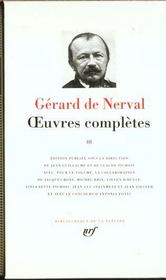 Vente  Oeuvres complètes t.3  - Gérard de Nerval 