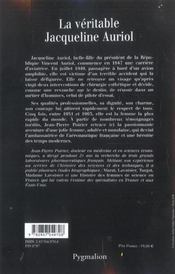 LA VERITABLE ; la véritable Jacqueline Auriol - 4ème de couverture - Format classique