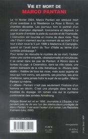 Vie et mort de Marco Pantani - 4ème de couverture - Format classique