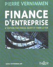 Finance d'entreprise (6e édition) - Intérieur - Format classique