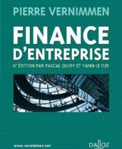 Finance d'entreprise (6e édition) - Couverture - Format classique