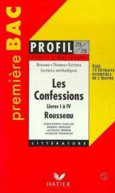 Les Confessions. Livres I A Iv - Couverture - Format classique