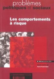 PROBLEMES POLITIQUES ET SOCIAUX N.919 ; les comportements à risque - Intérieur - Format classique
