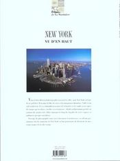 New York Vu D'En Haut - 4ème de couverture - Format classique