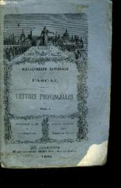 Lettres Provinciales - Tome 1 - Couverture - Format classique