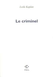 Le criminel - Couverture - Format classique
