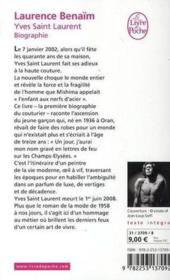 Yves Saint Laurent - Couverture - Format classique