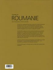 Voyage en Roumanie - 4ème de couverture - Format classique
