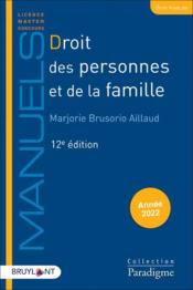 Droit des personnes et de la famille (12e édition) - Couverture - Format classique