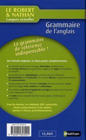 Grammaire de l'anglais (édition 2006) - 4ème de couverture - Format classique