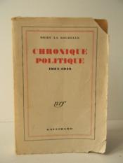 Chronique Politique 1934-1942. - Couverture - Format classique