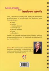 Cahier pratique pour transformer votre vie - 4ème de couverture - Format classique
