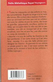 Gamins de bogota (les) - 4ème de couverture - Format classique
