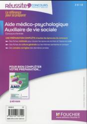 AMP AVS ; aide médico-psychologique et auxiliaire de vie sociale ; concours d'entrée (édition 2016) - 4ème de couverture - Format classique