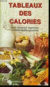 Tableaux des calories - Couverture - Format classique