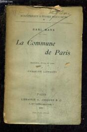 La Commune De Paris / Bibliotheque D'Etudes Socialistes Ii. - Couverture - Format classique