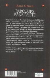 Parcours sans faute - 4ème de couverture - Format classique