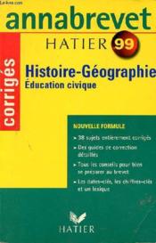 Annabrevet 99 Histoire Geographie - Couverture - Format classique