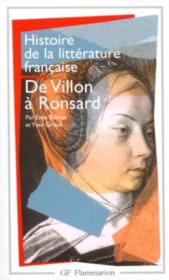 Histoire de la littérature française t.2 ; de Villon à Ronsard - Couverture - Format classique