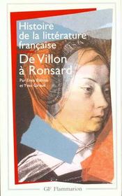Histoire de la littérature française t.2 ; de Villon à Ronsard - Intérieur - Format classique