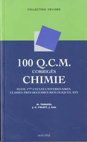 100 qcm corriges de chimie - Intérieur - Format classique