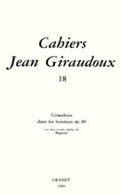 CAHIERS JEAN GIRAUDOUX Tome 18 - Couverture - Format classique