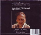 À la recherche du temps perdu - 4ème de couverture - Format classique