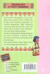 Yakari t.2 ; Yakari et Petit Tonnerre - 4ème de couverture - Format classique