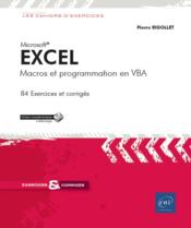 Excel ; macros et programmation en VBA  - Pierre Rigollet 