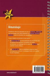 ECN flash ; hématologie - 4ème de couverture - Format classique