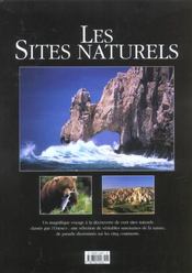 Les sites naturels - 4ème de couverture - Format classique