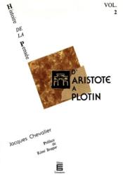 Histoire de la pensée t.2 ; d'Aristote à Plotin - Couverture - Format classique