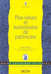 Plus values et transmission de patrimoine - Intérieur - Format classique