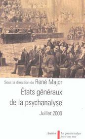 Etats generaux de la psychanalyse - juillet 2000 - Intérieur - Format classique