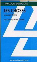 Les choses, de Georges Perec - Couverture - Format classique