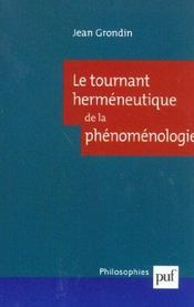 Le tournant hermeneutique de la phenomenologie - Intérieur - Format classique
