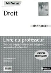 Droit ; BTS ; 1ère année ; livre du professeur (édition 2009) - Couverture - Format classique