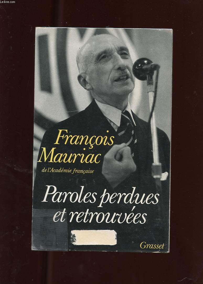 Paroles perdues et retrouvées