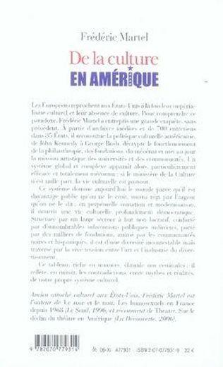 De la culture en amérique